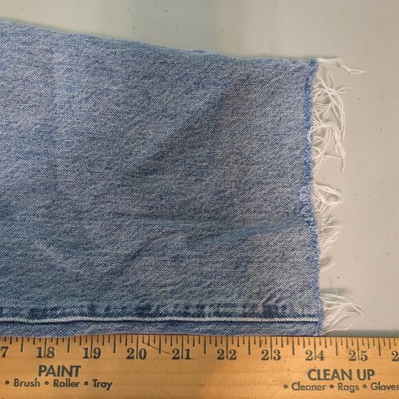 Abercrombie & Fitch Paperbag high Waist rise Mom Jeans raw hem Blue 27 4 s Women - Picture 4 of 6